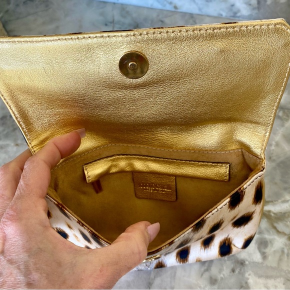 Roberto Cavalli Leopard Print Pochette Clutch Bag With Snake Bracelet - Picture 7 of 7